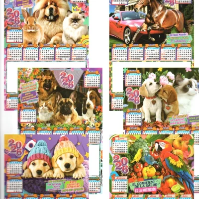 Almanaque de pared mascotas